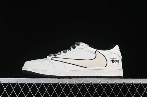 All Categories Air Jordan Jordan Series Basketball Shoes Air Jordan 1 Low High-end Customized Low-top Shoes Travis Scott x Fragment Design x Air Jordan 1 Low OG SP AJ1 Joe 1 Stussi Joint Rice Black Edge Low-top Cultural Casual Shoes CS5288-503